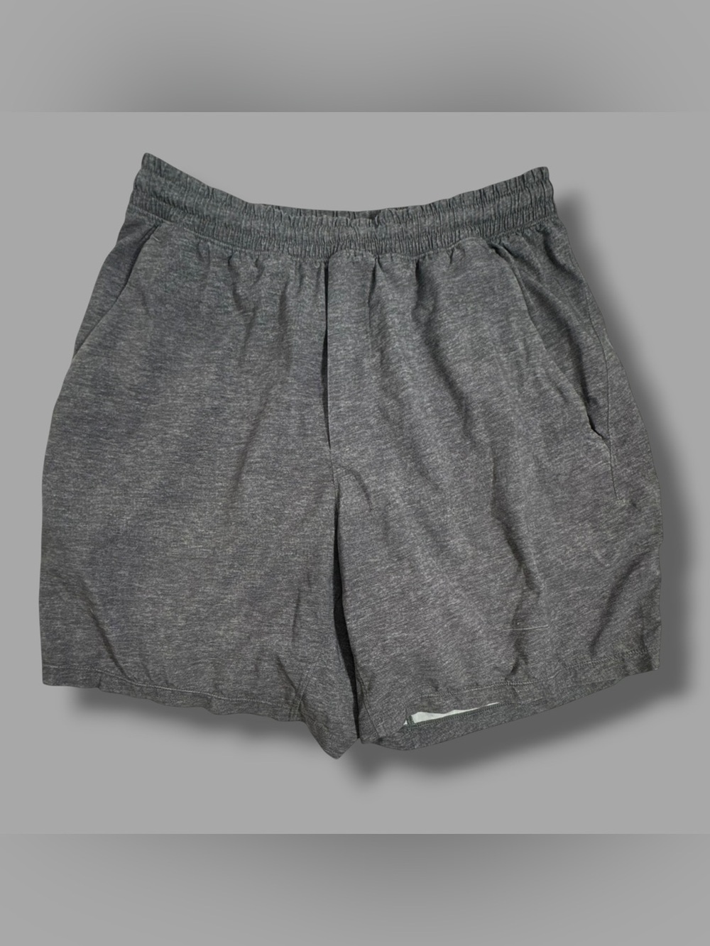 Lululemon Pace Breaker Shorts Mens S Gray Black UnLined 6" Running Gym Static